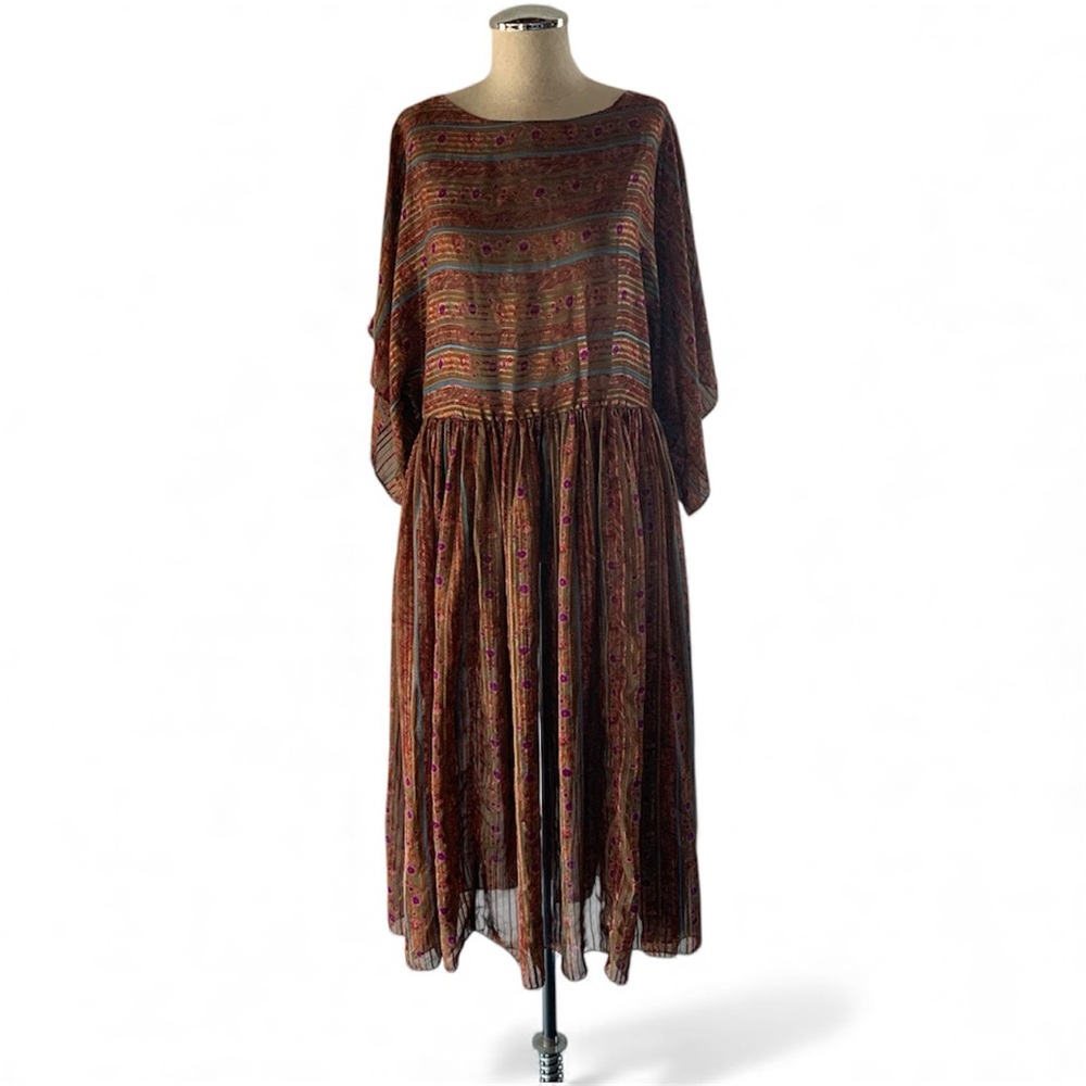 The Kollection LTD Vinatge Bohemian Silk Blend Dress